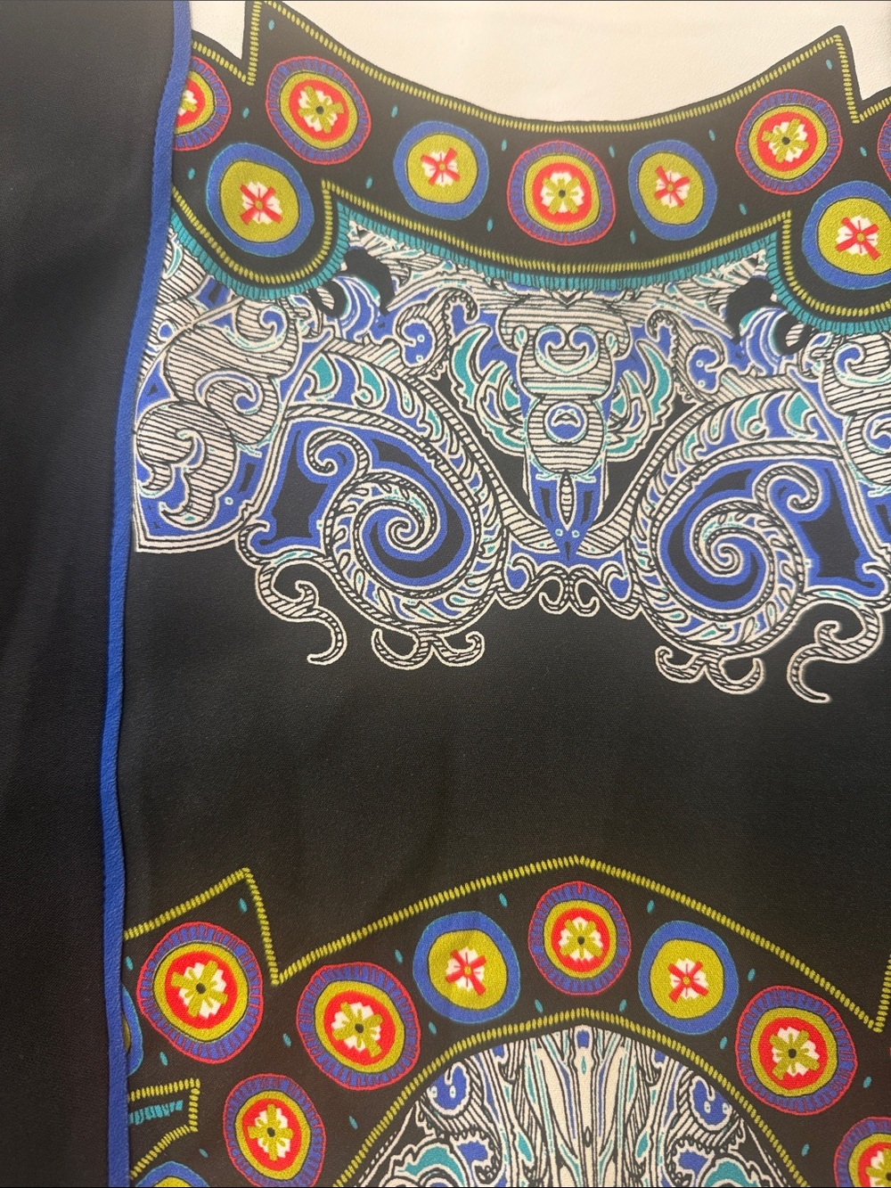 Etro Black and Multi Paisley-Panel Pencil Skirt size 38 - Picture 4 of 7